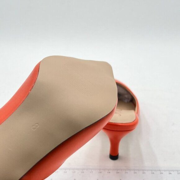 Spring Burnished Leather Slide-in Heeled Mules for Woman Sexy Pointed Toe 2 in - Picture 5 of 7